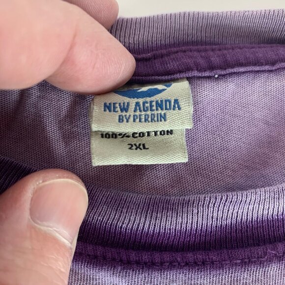 LSU Tigers NCAA Purple Distressed New Agenda Short Sleeve Shirt Mens 2XL - Picture 3 of 4